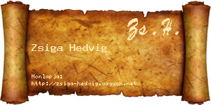 Zsiga Hedvig névjegykártya